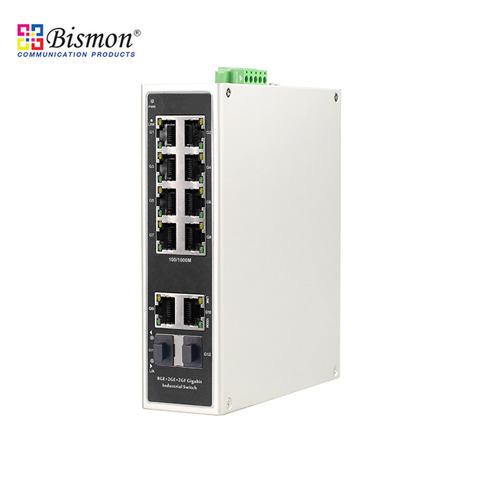 8Port PoE 10/100/1000Base-T+2RJ45+2SFP Industrial Switch